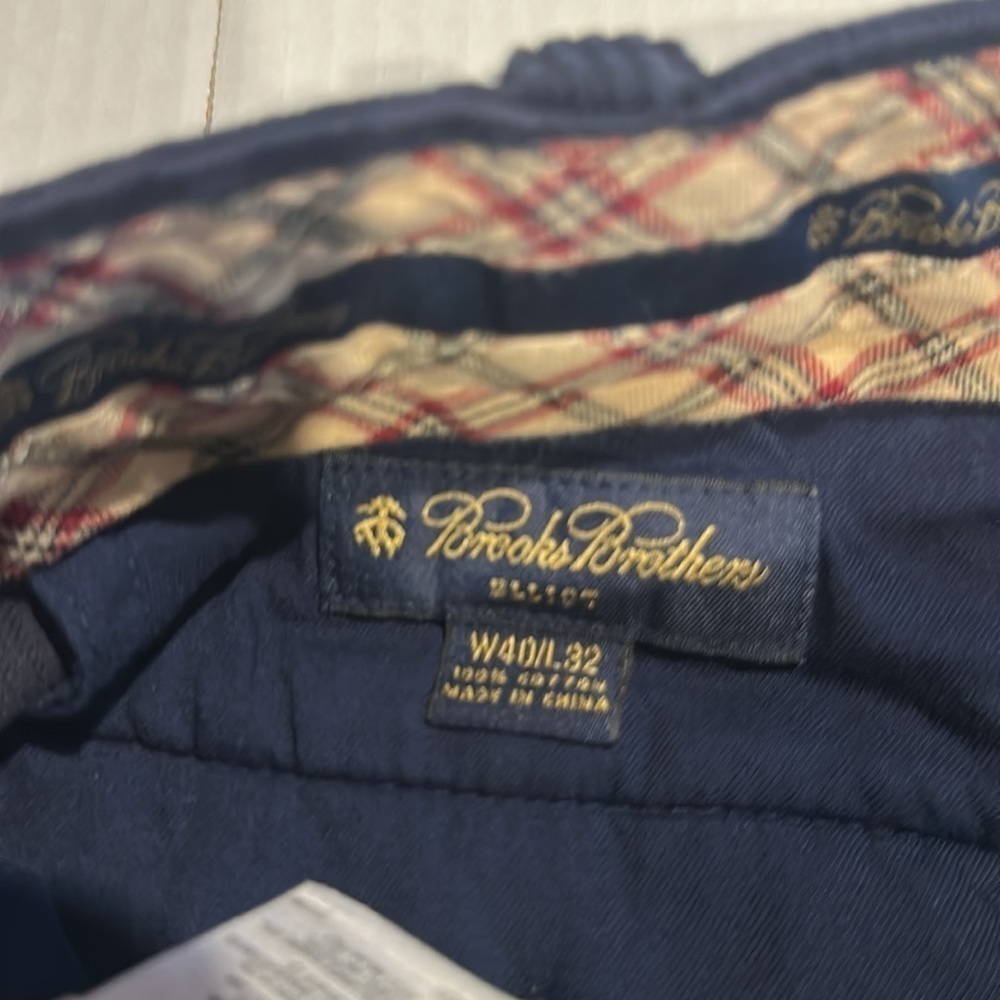Brooks Brothers Elliot dark navy Pants pockets front back 100 % cotton corduroy - Picture 7 of 12